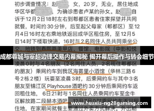 成都蓉城与塞超边锋交易内幕揭秘 揭开幕后操作与转会细节